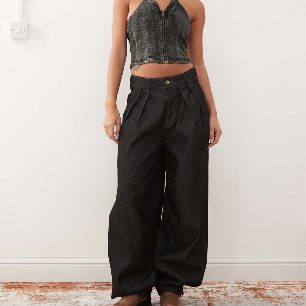 ASOS Collusion Denim Wide-Leg Pants